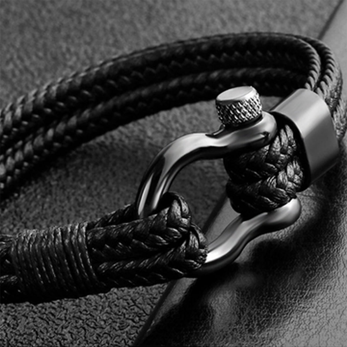 Multilayer Braided Design Stainless Steel Leather Bracelet for Men, Bo –  Shining Jewel
